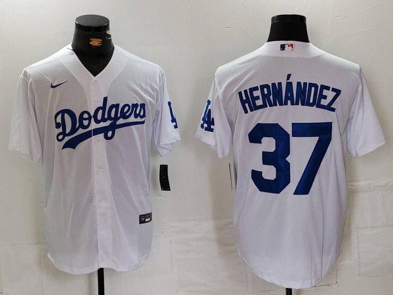 Men Los Angeles Dodgers #37 Hernandez White Nike Game 2024 MLB Jersey style 7241->los angeles dodgers->MLB Jersey